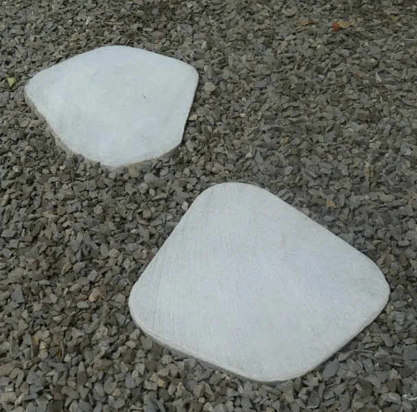 Stepstone cut from original Riverstone, not polished, average size 35 x 35cm or 101,5 - 116,5 cm Circumfence. Thickness about 3.5 cm 